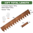 thumbnail image 2 of EAYSG 40 x 6 Inch Steel Landscape Edging 10 Pack, 33FT Total Pre-Rusted Metal Edging for Landscaping, Garden Edging Border with Steel Stakes for Lawn, Garden, Yard, 2 of 7