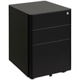 thumbnail image 1 of Vinsetto 3-Drawer Cabinet w/Wheels, Office Storage Drawer Chest Lockable, 1 of 10