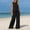 Suit-585Black, variant on Gamivast 2 Piece Outfits for Women Summer Linen Texture Asymmetric Tank Top & Wide Leg Pants Sets Casual Beach Vacation Wear Lounge Set Flowy