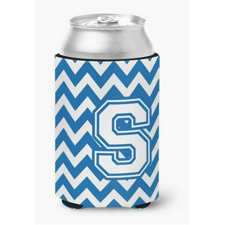 

Letter S Chevron Blue & White Can or Bottle Hugger 0.25 x 4 x 5.5 in.