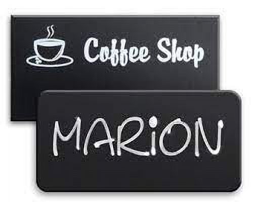 My Badge Design, 1" x 3" Chalkboard Name Badge Kit with Magnetic Back, 5 Qty