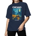 thumbnail image 2 of Chicago Graphic Women's Navy T-Shirt, 2 of 3