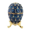 thumbnail image 4 of Caja de baratijas de huevo con joyas de cristal de huevo de Pascua, soporte de baratijas con cierre magnético, regalo Azul Hugo Caja de la joyería de los huevos de Pascua, 4 of 7