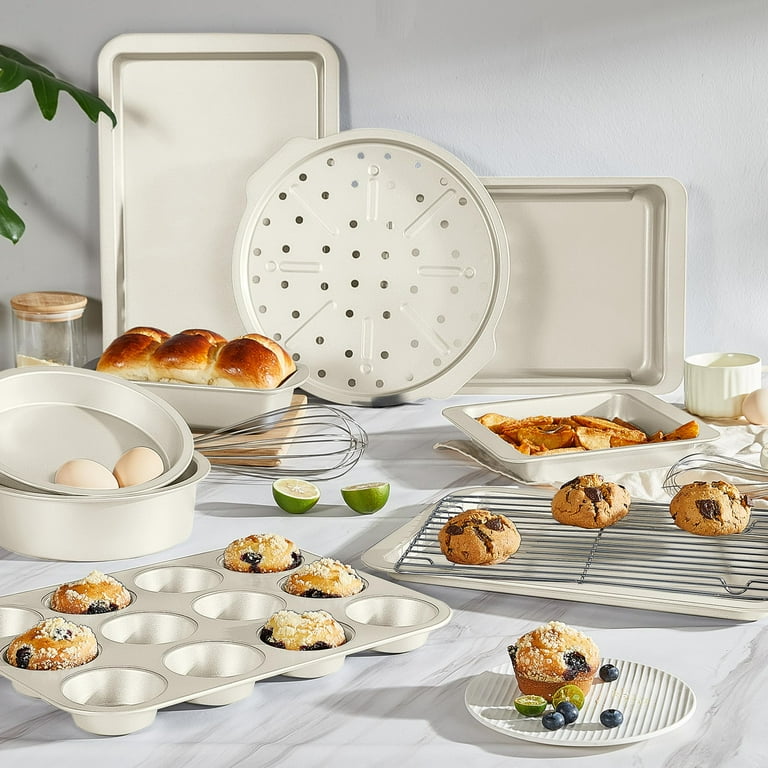 HONGBAKE Bakeware Sets, Baking Pans Set, Nonstick Oven Pan for