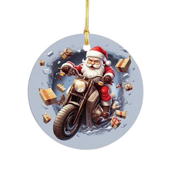AYktou Christmas Decorations,Christmas Ornaments,Christmas Decor,Christmas Gifts Acrylic Christmas Break Through Ornament Christmas Gift Pendant Christma Gifty Pendant