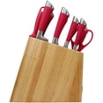 thumbnail image 6 of Cuisinart 11 Piece Stainless Steel Kitchen Knife Set with Wooden Block, Red, 6 of 7