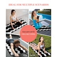 thumbnail image 7 of Black Ripple Yoga Towel for Hot Yoga Non Slip, Simple Black White Waves Aesthetics Yoga Mat Towel Absorbent Yoga Sweat Towels Microfiber Hot Yoga Blanket for Bikram Pilates 26"x70", 7 of 7