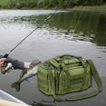 thumbnail image 1 of Bolsa de aparejos de pesca Bolsa de almacenamiento de aparejos de pesca Bolsa de pesca Impermeable Riñonera de pesca Carrete de pesca Señuelo Bolsa de Verde, 1 of 8