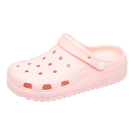 

Women s Platform Hollow Out Clogs Supper Soft Solid Color Lightweight Slippers Indoor Outdoor Sandals