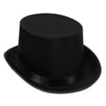 thumbnail image 2 of Beistle Pack of 6 Black Satin Sleek Costume Top Hat - Adult One Size, 2 of 2