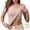 L-136Pink648, variant on FUYUDY Women T Shirt Summer Seamless Workout Yoga Tee For High Performance Slim Fit V Neck Solid Color Athletic Shirt Stretchy Wicking Breathable Comfortable Female Top For Everyday Wear,Black,L