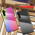 thumbnail image 4 of Case Designed for Samsung Galaxy S25, Tempered Glass Back +TPU Frame, Luxury Ultra Slim Lightweight Anti-Scratch Drop Protective Shockproof Anti-Fall Back Case for Galaxy S25 - Black, 4 of 11