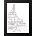 thumbnail image 2 of Kamdon Kreations 19x24 Black Modern Framed Museum Art Print Titled - Eiffel Tower, 2 of 5