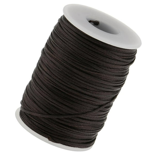 Hilo encerado, cordón encerado, 1,2 mm, para coser a mano, tejer, manualidades, hilo, bricolaje, marrón