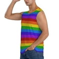thumbnail image 3 of Daiia Colorful Glitter Rainbow Printed Men's Tank Tops,Casual Soft Sleeveless Gym Muscle Shirts Bodybuilding Tee-Small, 3 of 8