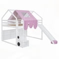 thumbnail image 5 of Full size Wooden Loft Bed with Tent - Dual Access & Soft Cushioning, 5 of 24