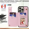 thumbnail image 3 of Floral Pattern Wallet Case Compatible for iPhone 12 Pro / iPhone 12 6.1" with Card Holder, Premuim PU Leather with Rose Flowers Pattern, RFID Blocking Stand Shockproof Protection Case, Dried Flower, 3 of 7