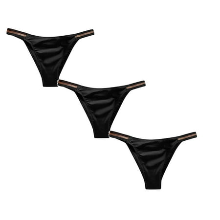 

Womens Underwear Brief Seamless Mid Waist Ice Silk Lifting Without Feeling Cotton Crotch Panties3PC