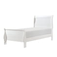 thumbnail image 3 of Vele Twin Size Bed with Panel Headboard- Sleigh Design- White Wood Finish, 3 of 6