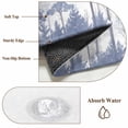 thumbnail image 6 of 2x3 Ft Entryway Area Rug, Watercolor Navy Blue Kitchen Rug Runner Washable Floor Mat, Botanical Pine Tree Non Slip Indoor Door Mat Throw Carpet for Bathroom Living Room Bedroom, 6 of 8
