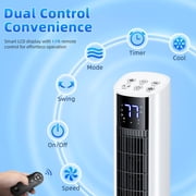 45 Windowless Portable Evaporative Air Cooler, 3 Speeds, 4 Modes, 4L Tank, 12-Hour Timer, 120° Oscillation, Remote Control