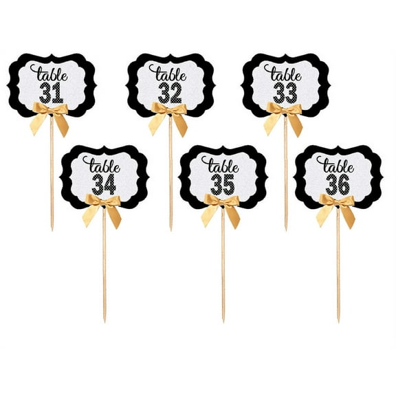 Table Numbers 31-36 Table Decoration Party Centerpiece Picks