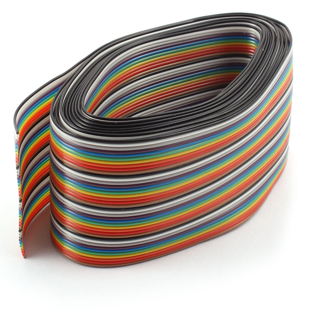 1M 3.3ft 40 Pin Flat Color Rainbow Ribbon IDC Cable Wire Rainbow Cable New 