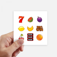 thumbnail image 1 of Fruit Digital Cartoon Illustration Pattern Sticker Square Waterproof Stickers Wallpaper Car Decal, 1 of 1