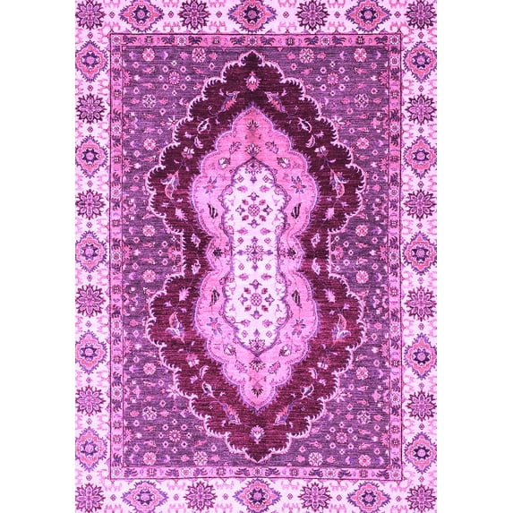 Ahgly Company Indoor Rectangle Abstract Purple Modern Area Rugs, 4' x 6'
