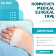 thumbnail image 6 of OK TAPE OKPore Medical Surgical Tape Nonwoven (Pack of 6) - First Aid Surgical Tape Hypoallergenic and Breathable for Wound Dressing Care - 2in x 10yds, 6 of 9
