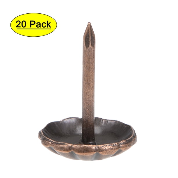 Uxcell Clavos de Tapicería de Cabeza Redonda de 11mm Tono Cobre Paquete de 20
