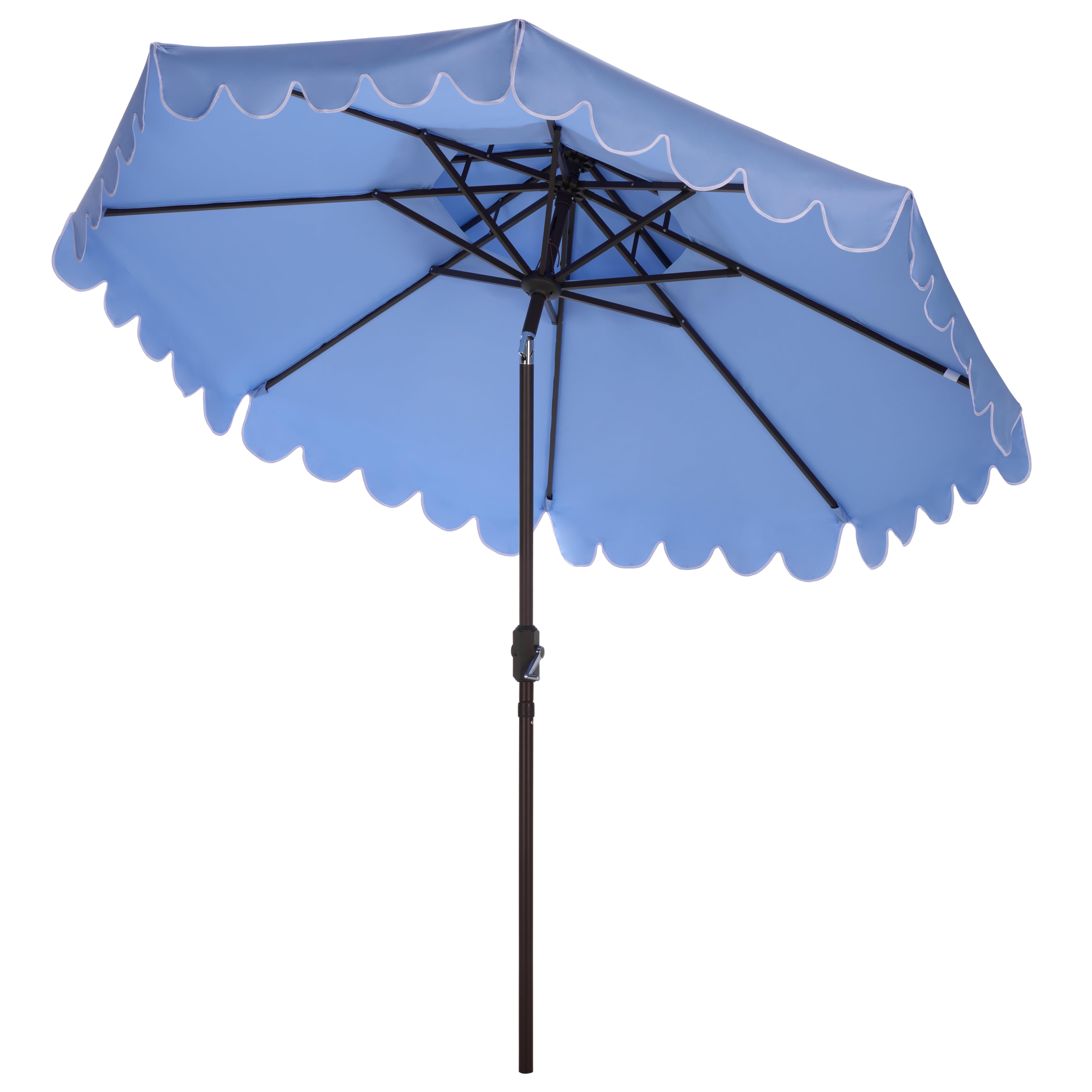 Safavieh Outdoor Venice 9ft Doubletop Patio Umbrella, Baby Blue/White