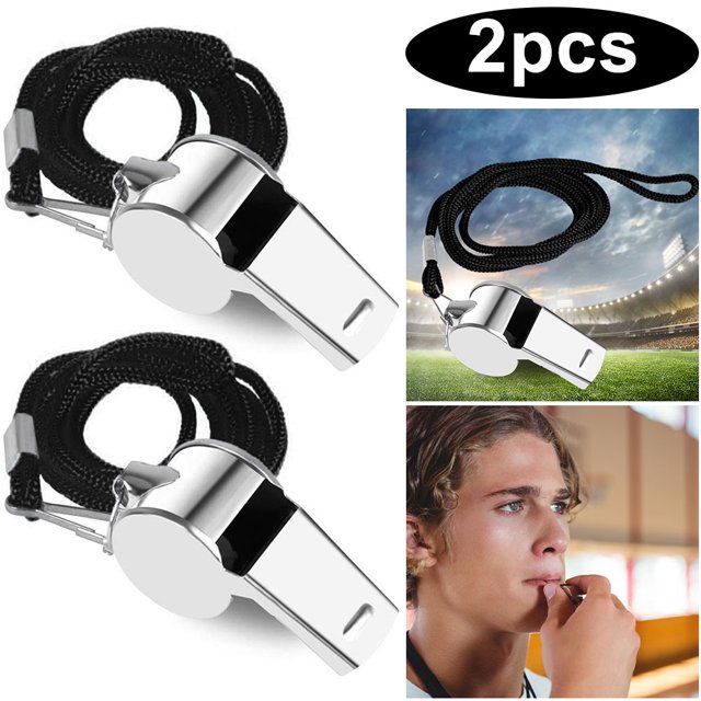 Silbato Metal Con Silbatos Árbitro Cuerda para Entrenamiento Competición (estilo 2)