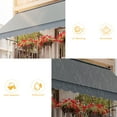 thumbnail image 2 of Uforic Dark Gray 59" Retractable Manual Awning with UV Protection, Waterproof for Window, Deck, 2 of 5