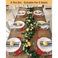 thumbnail image 4 of 13 Inch Round Placemats Set of 4, Red Christmas Non Slip Heat Insulation PP Table Mats, Gnomes Xmas Tree Snowflake Gifts Washable Place Mats for Kitchen Dining Party Table Decor, 4 of 7
