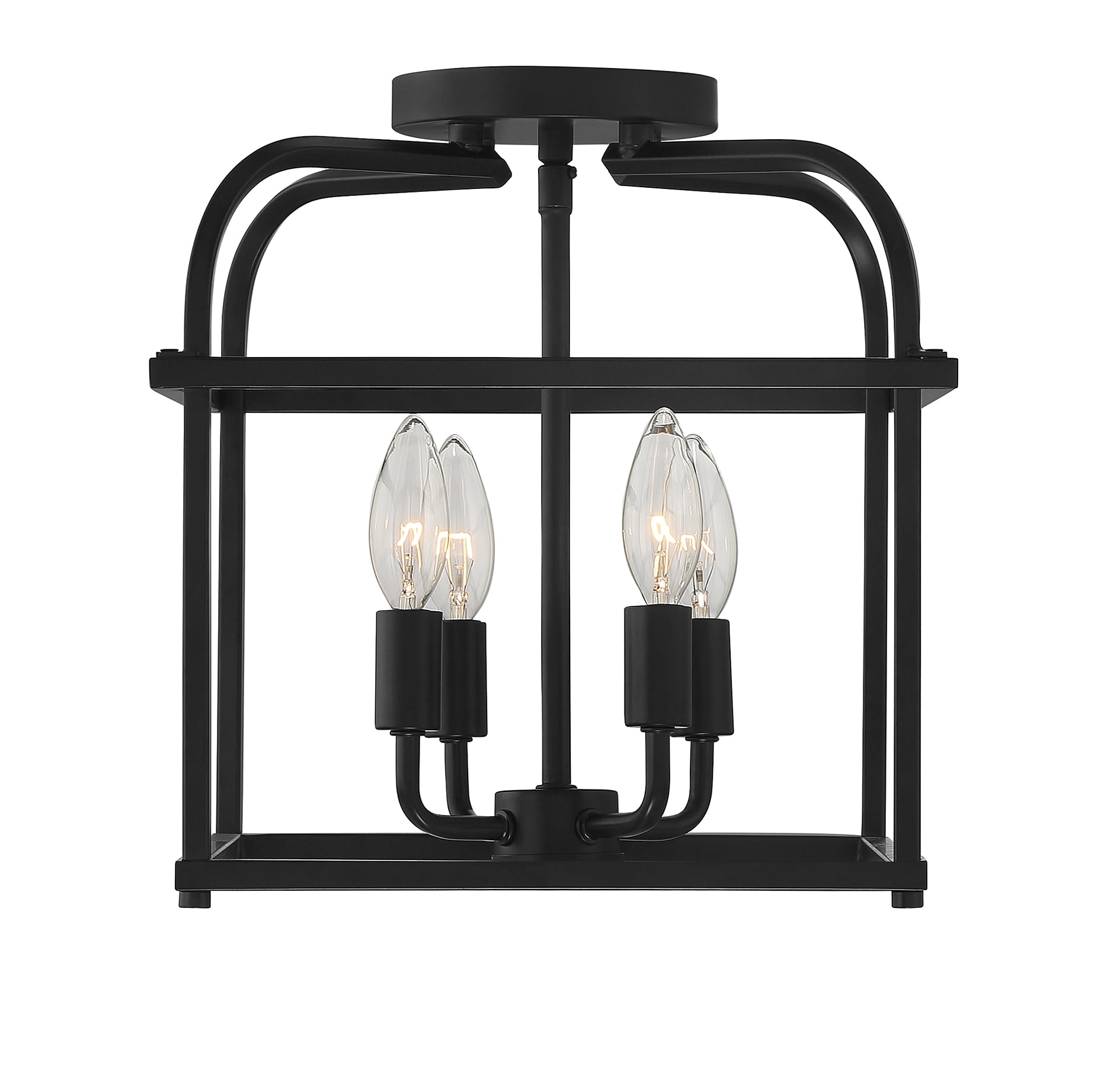 Trade Winds Lighting 4-Light Ceiling Light In Matte Black