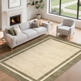 thumbnail image 4 of FairOnly 5'x7'Modern Minimalist Solid Color Machine Washable Area Rug for Bedroom Ultra Thin Low Pile Stain Resistant Floor Cover for Living Room Kitchen,Pea Green, 4 of 7