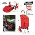 thumbnail image 2 of dbest products Stair Climber Trolley Dolly, Red Shopping Grocery Foldable Cart, 2 of 6