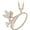 Rose, variant on 14K White Gold Finish Round Cut White Diamond 925 Sterling Silver Diamond Cute Elf Angele With O Initial Letter Pendant Necklace for Women