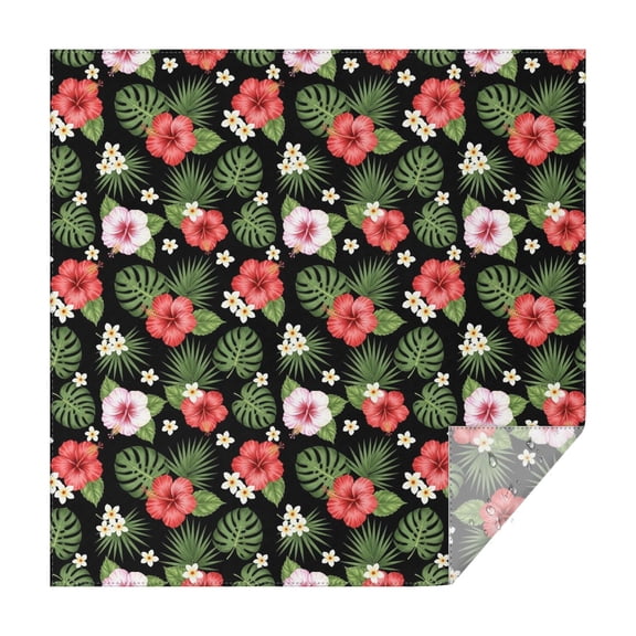 Pioneer Flower Floral Print Pattern Square Tablecloth, Waterproof Wipeable Spillproof Washable Table Cover for Home Kitchen Party Decor, 42"x42"