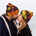thumbnail image 5 of Zufioo Autumn Harvest Pumpkin Joy Print Adult Knitted Hat, Unisex Cuffed Brimless Ski Hat, Suitable for Autumn and Winter, 5 of 6