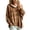Brown, variant on Womens Hoodie Casual Hooded Sweater Plaid Drawstring Sweatshirt Boho Long Sleeve Pullover Knit Loose Fit Top Beige L