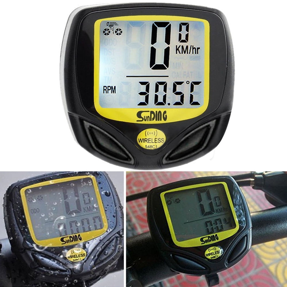 LOT Bicycle Speedometer Odometer Wireless Waterproof Bike Computer LCD Display @ 