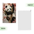 thumbnail image 2 of ONETECH Panda Bear Flowers Branch Golf Towel Father's Day 24x16in 1PC, 2 of 7