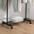 thumbnail image 4 of CHUANK Clothes Rack with Wheels - Adjustable Height Rolling Garment Trolley and Single Coat Rack, 4 of 7