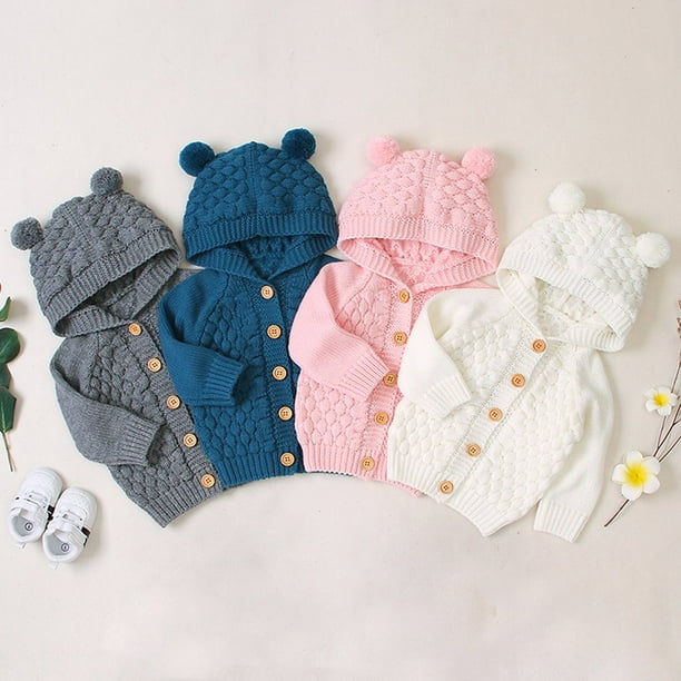 Baby fur hood cardigan sale