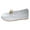White, variant on Women's Sneakers with Stylish Design Casual Comfort Ms. Europe And The United States Foreign Trade Big Yards Soybean Shoes Female New Round Head Shallow Mouth Metal Buckle Flat Bottom Casual Shoes