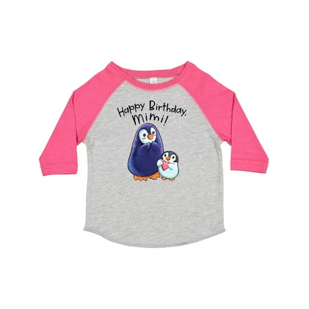

Inktastic Happy Birthday Mimi!- Cute Penguins Gift Toddler Boy or Toddler Girl T-Shirt