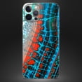 thumbnail image 4 of DesignSkinz Teal Blue Red Dragon Vein Agate V2 Full-Body Skin Decal Wrap Cover for iPhone 11 Pro Max, 4 of 9