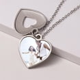 thumbnail image 2 of B Sublimación collar en blanco en forma de corazón/redondo hueco cadena plana colgante joyería, 2 of 5